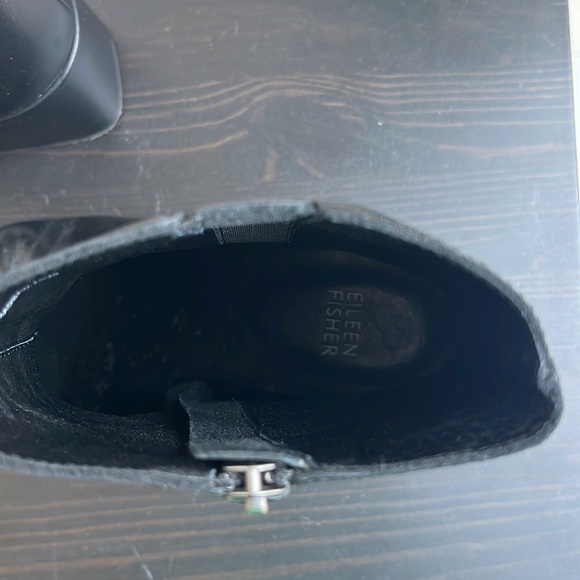 Eileen Fisher Black Ankle Boots - Picture 4 of 7